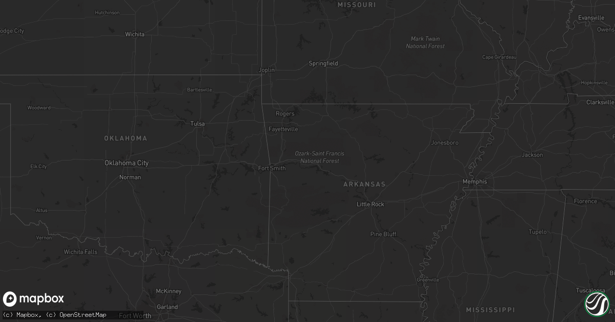 Hail map on October 16, 2015