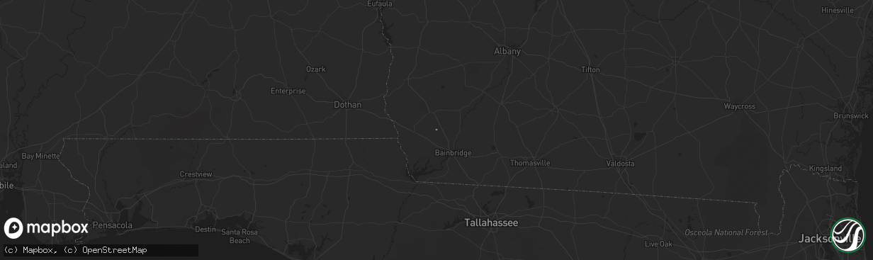 Hail map in Colquitt, GA on October 16, 2018