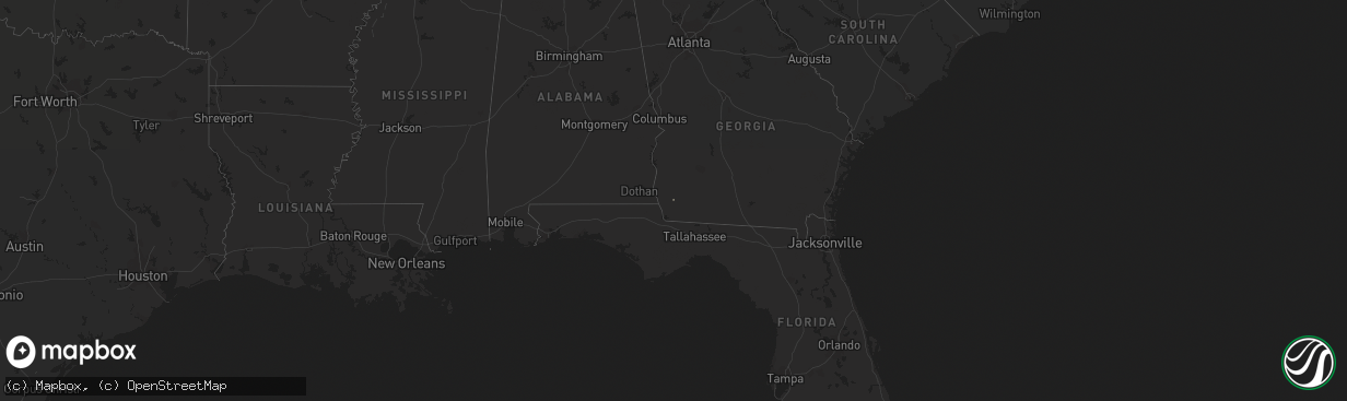 Hail map on October 16, 2018