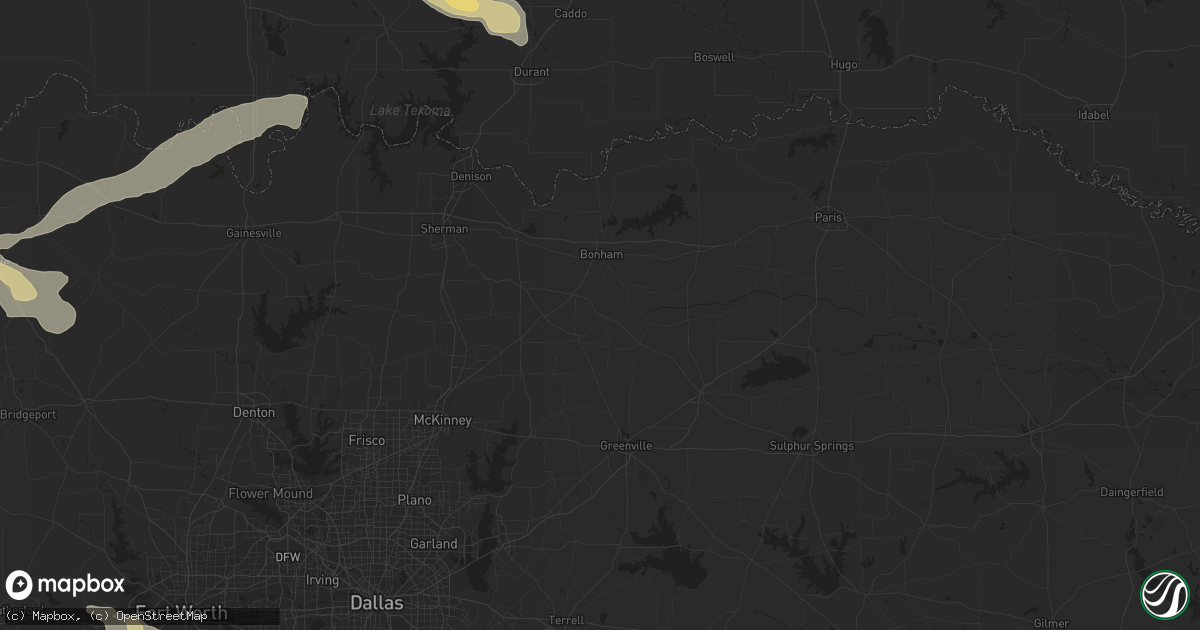 Hail map in Bowie, TX on October 17, 2011