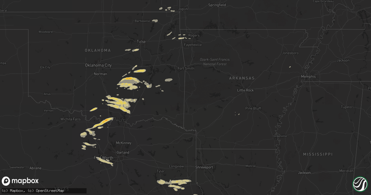 Hail map on October 17, 2011