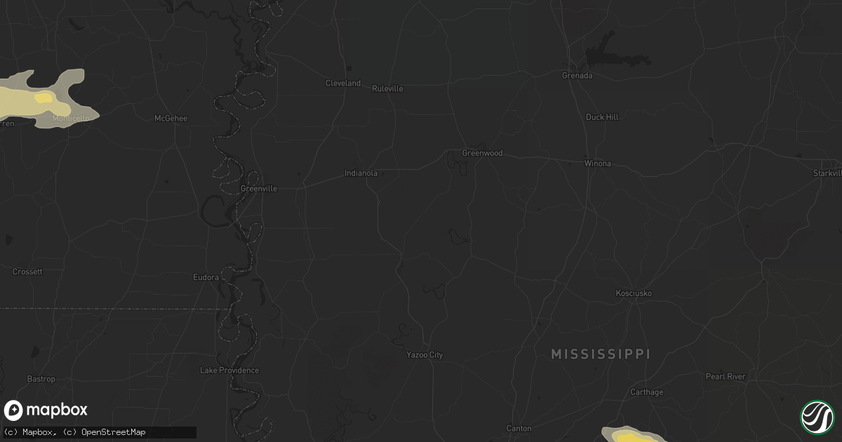 Hail map in Ruston, LA on October 17, 2012
