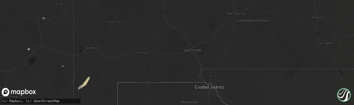 Hail map in San Simon, AZ on October 19, 2014