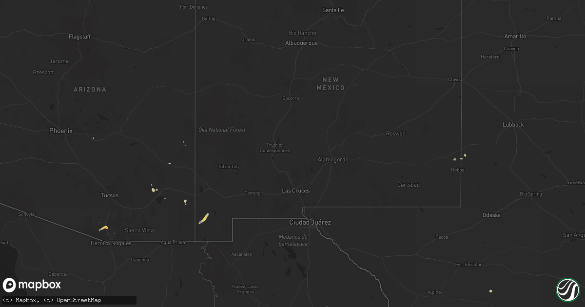 Hail map on October 19, 2014