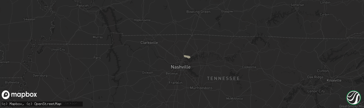 Hail map in Goodlettsville, TN on October 19, 2023
