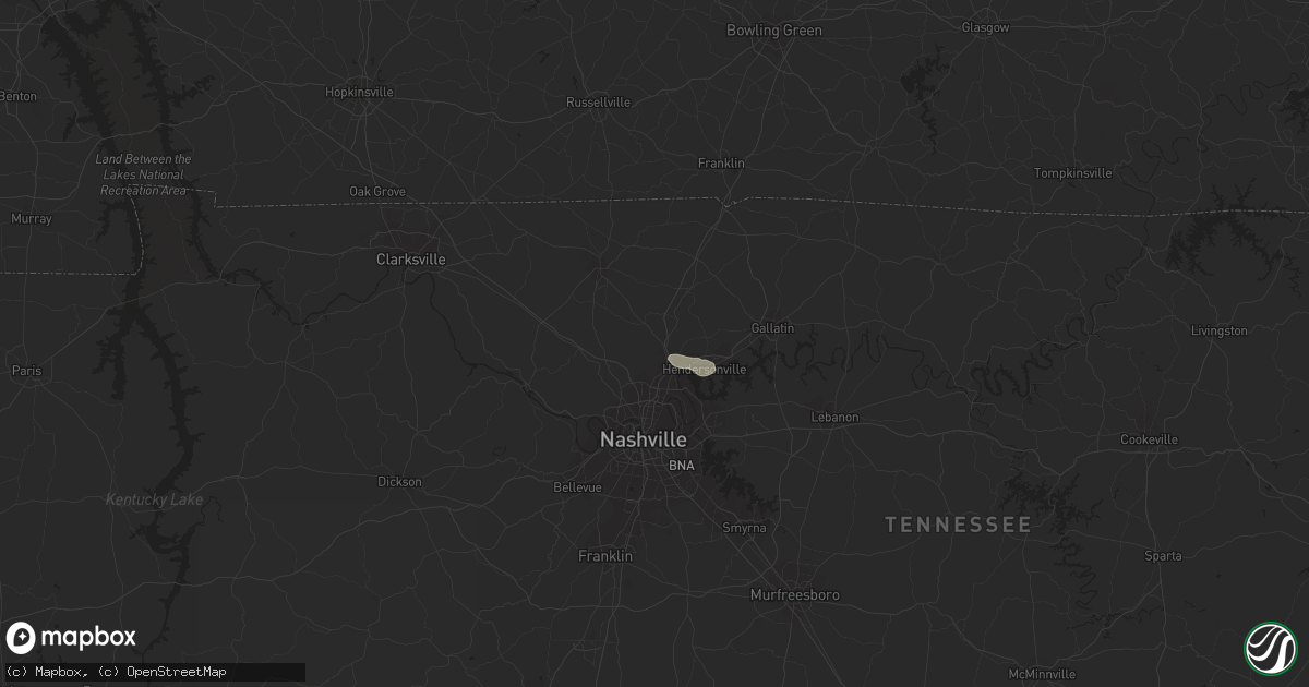Hail map in Goodlettsville, TN on October 19, 2023