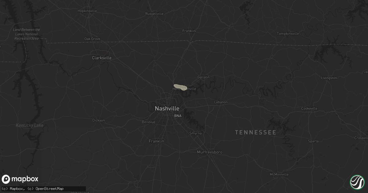 Hail map in Old Hickory, TN on October 19, 2023