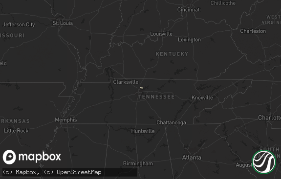 Hail map preview on 10-19-2023