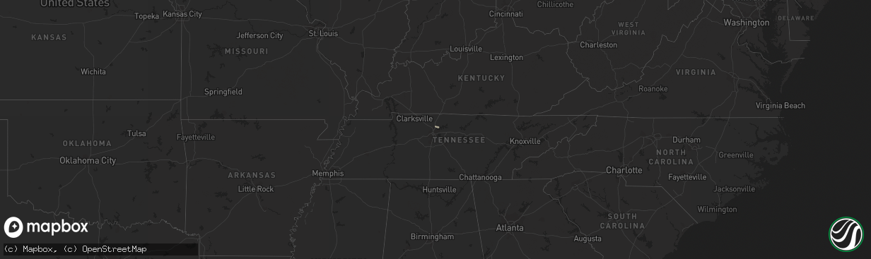 Hail map on October 19, 2023