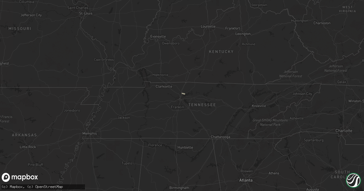 Hail map on October 19, 2023