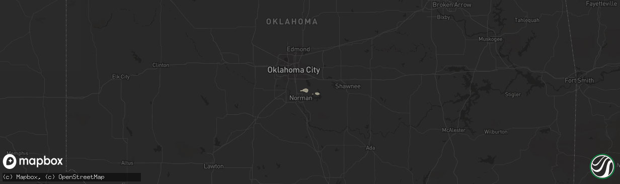 Hail map in Norman, OK on October 20, 2013