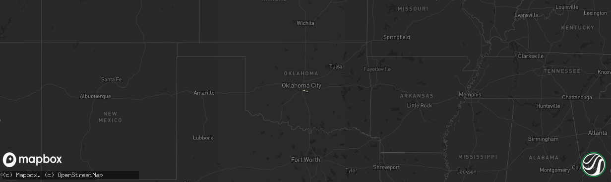 Hail map in Oklahoma on October 20, 2013