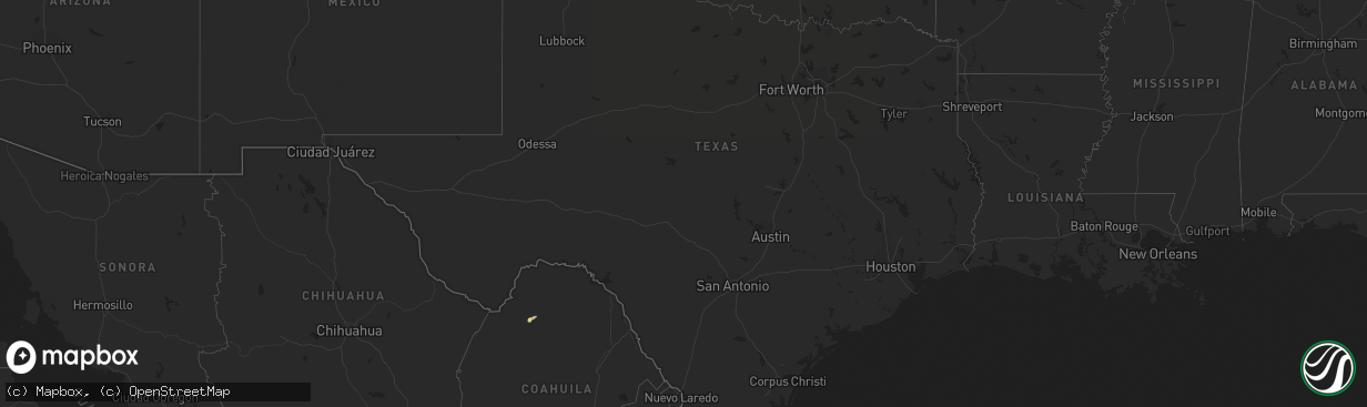 Hail map on October 20, 2013