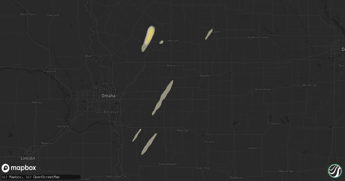 Hail map in Audubon, IA on October 20, 2017