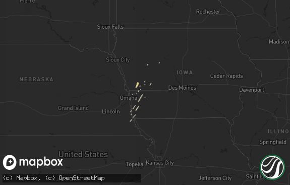 Hail map preview on 10-20-2017