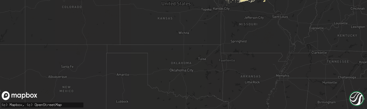 Hail map in Missouri on October 21, 2012