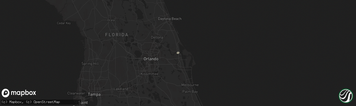 Hail map in Mims, FL on October 21, 2013
