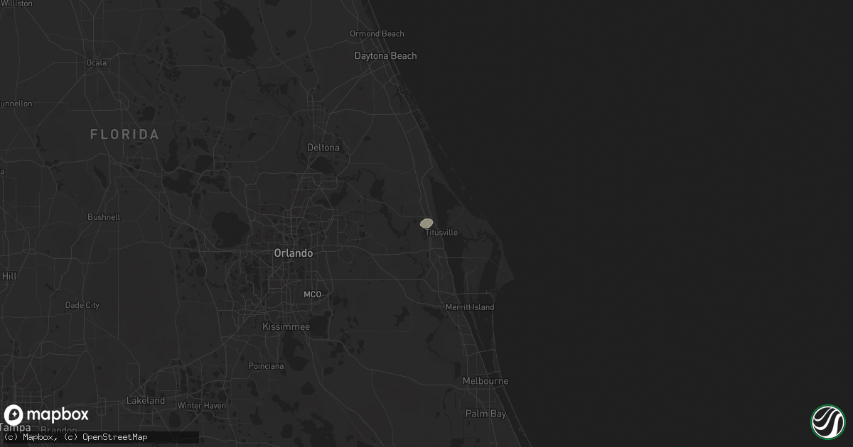 Hail map in Titusville, FL on October 21, 2013