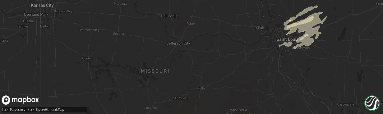 Hail map in Republic, MO on October 22, 2012