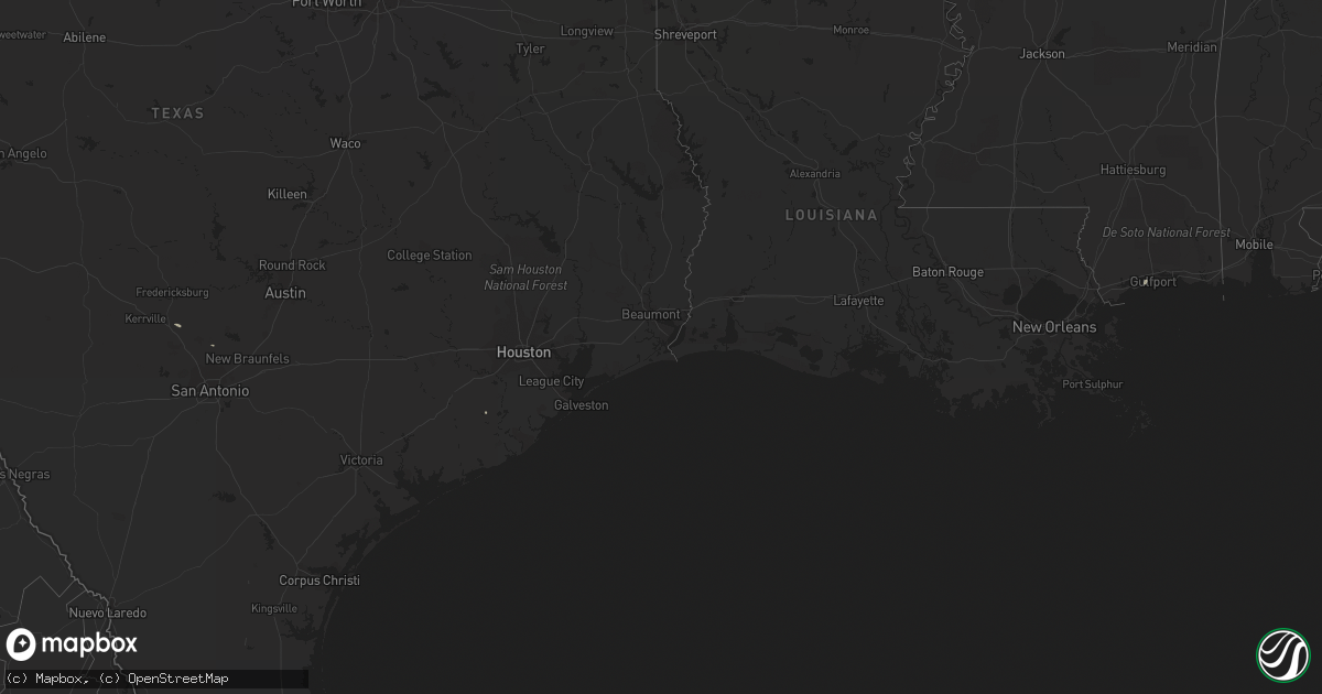 Hail map in Mississippi on October 22, 2017