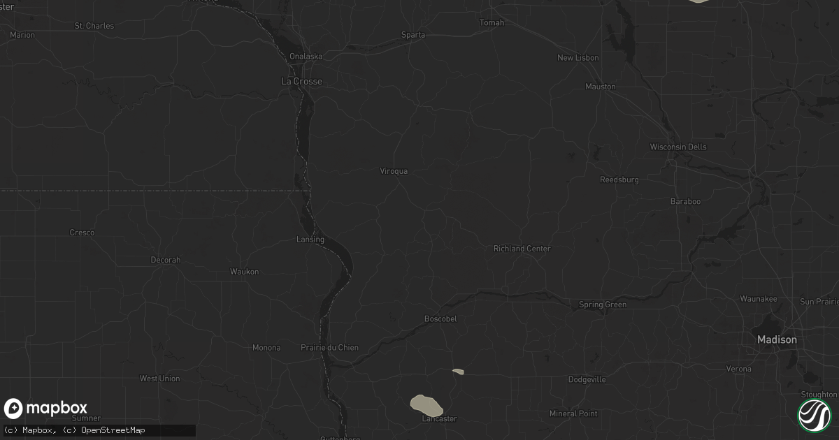 Hail map in Fennimore, WI on October 23, 2011