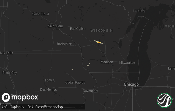Hail map preview on 10-23-2011