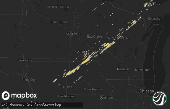 Hail map preview on 10-24-2012