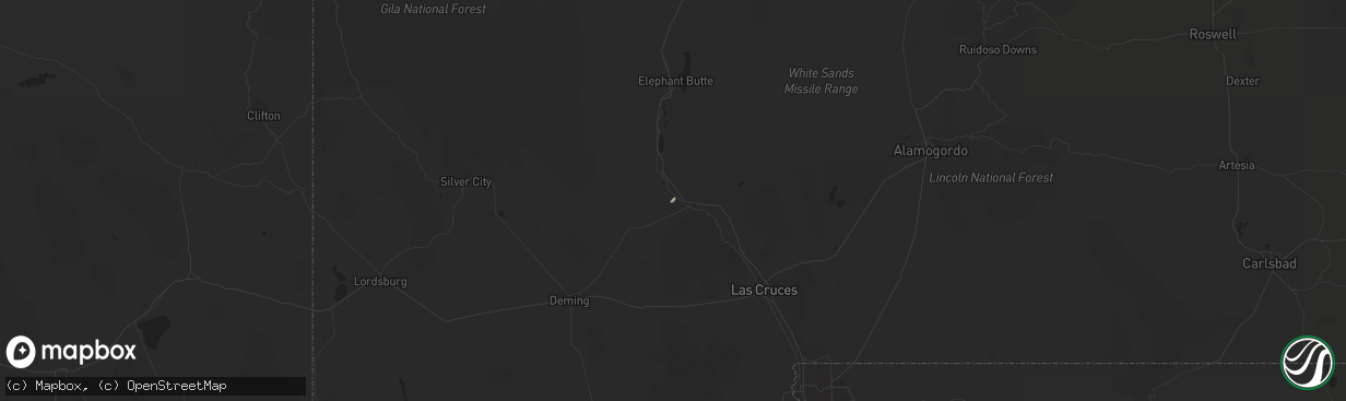 Hail map in Hatch, NM on October 24, 2013