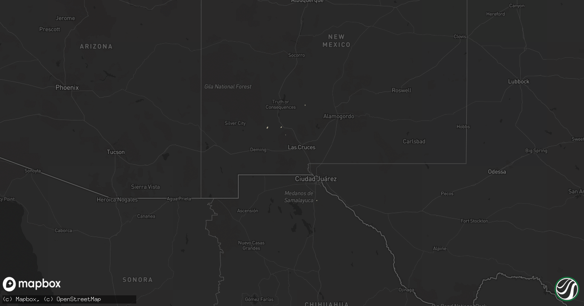 Hail map on October 24, 2013
