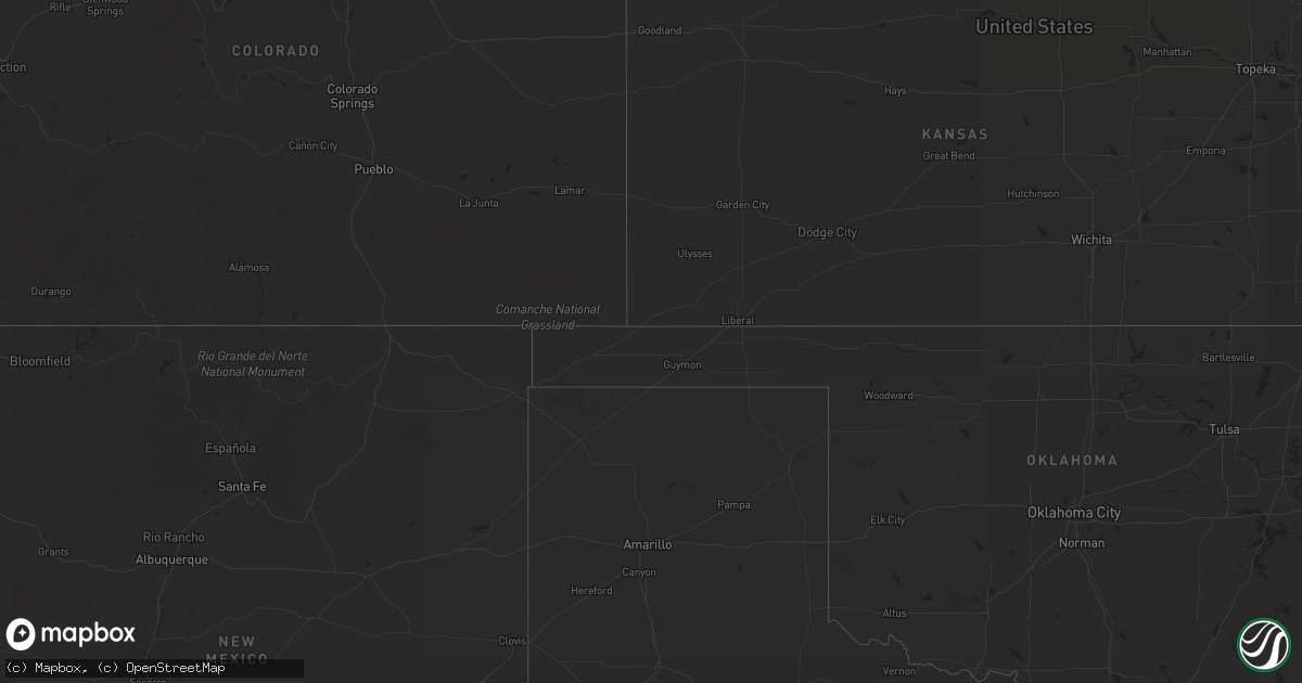 Hail map on October 24, 2016