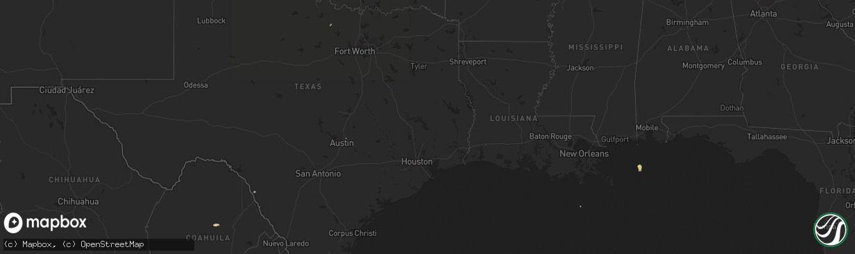 Hail map on October 24, 2019