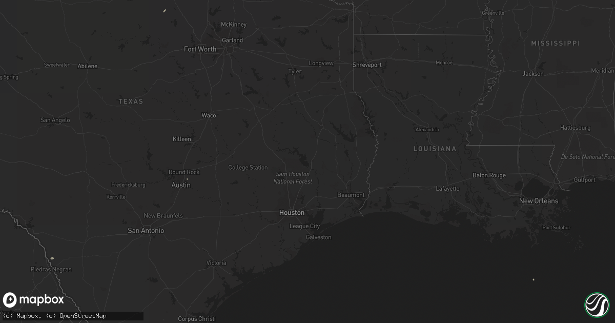 Hail map on October 24, 2019