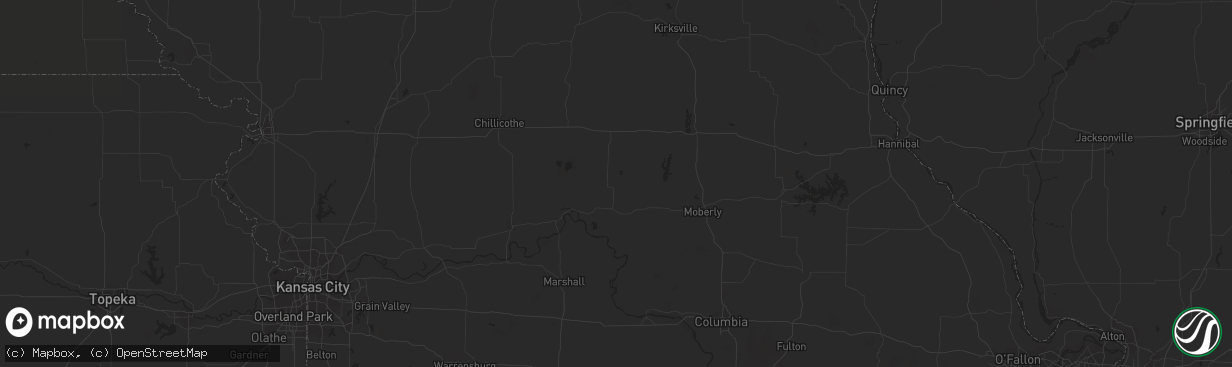 Hail map in Madison, KS on October 25, 2011