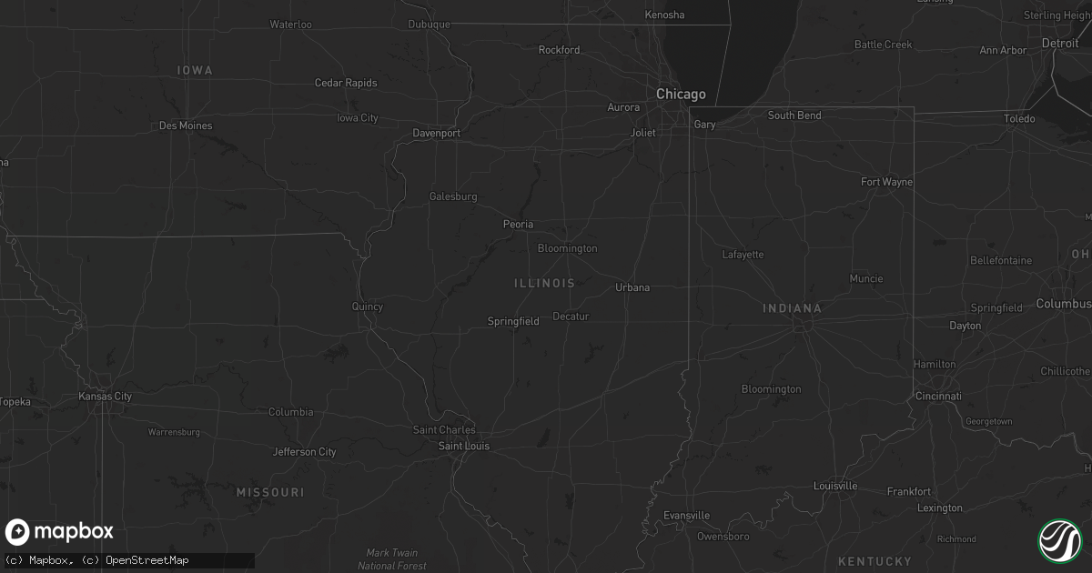 Hail map on October 25, 2012