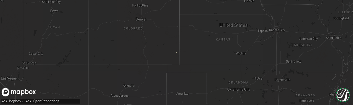 Hail map in Colorado on October 27, 2015