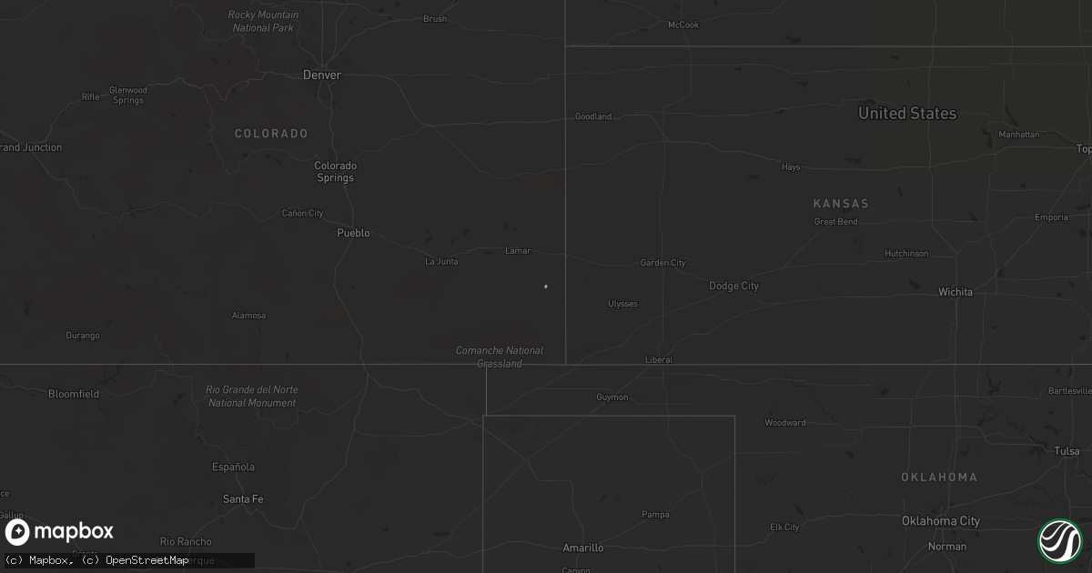 Hail map in Colorado on October 27, 2015