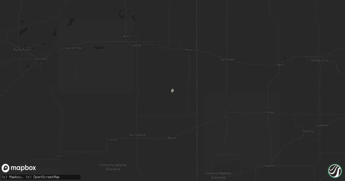 Hail map in Granada, CO on October 27, 2015