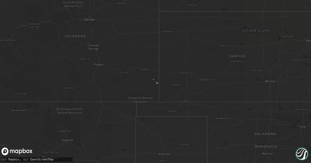 Hail map on October 27, 2015