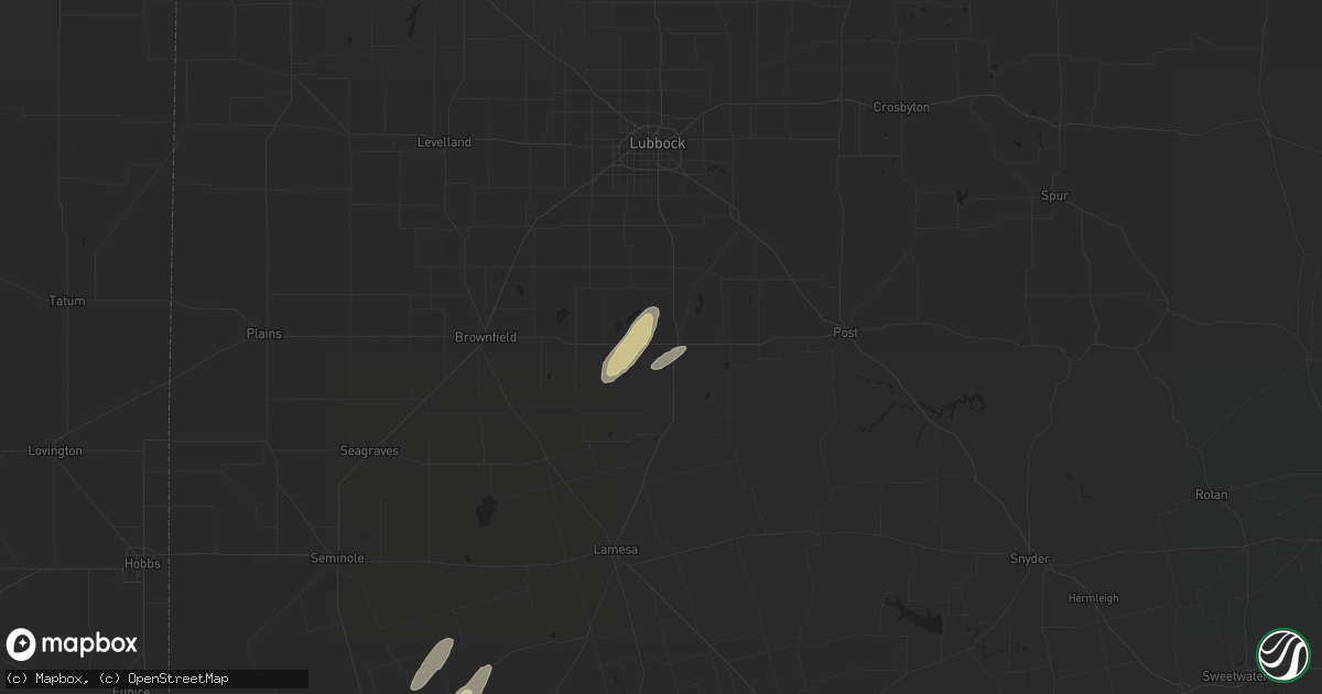 Hail map in Tahoka, TX on October 28, 2023