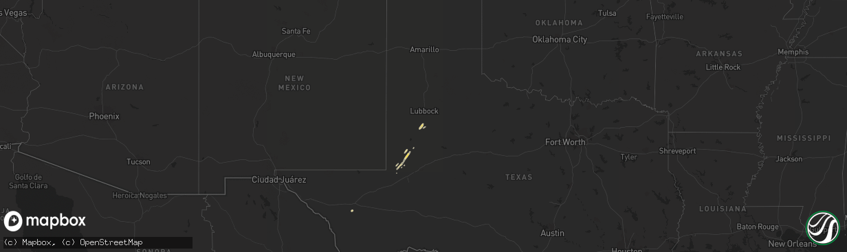 Hail map on October 28, 2023