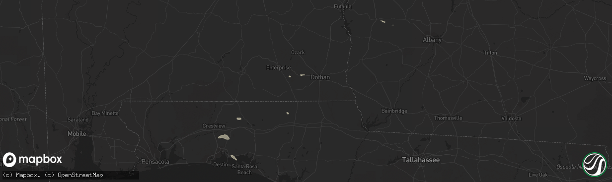 Hail map in Bonifay, FL on October 29, 2014