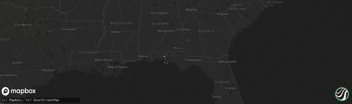 Hail map on October 29, 2014