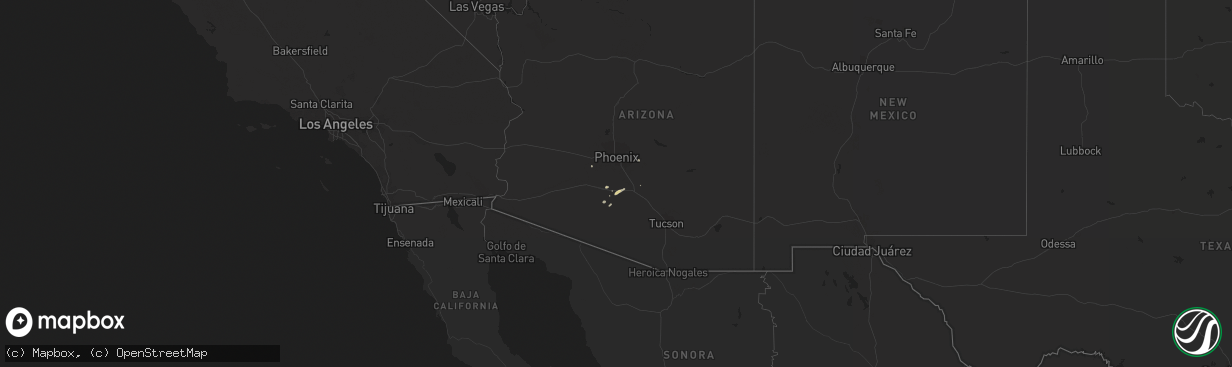 Hail map on October 29, 2015