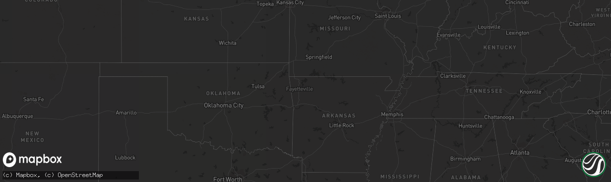 Hail map in Texas on November 1, 2016
