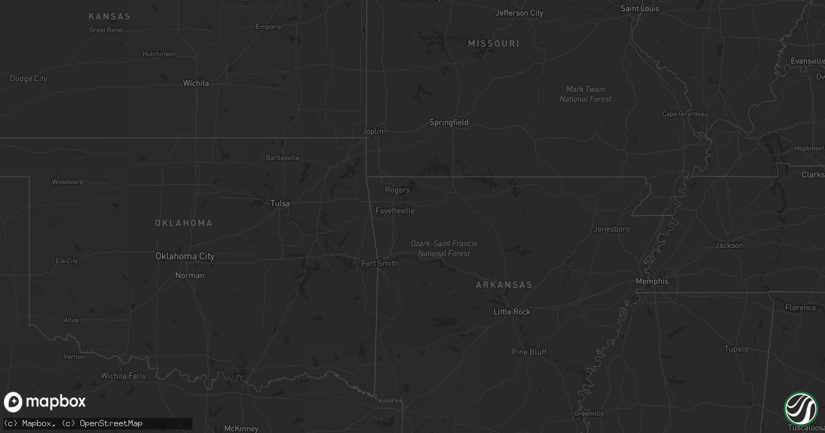 Hail map in Texas on November 1, 2016