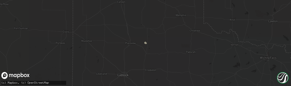 Hail map in Lockney, TX on November 1, 2018
