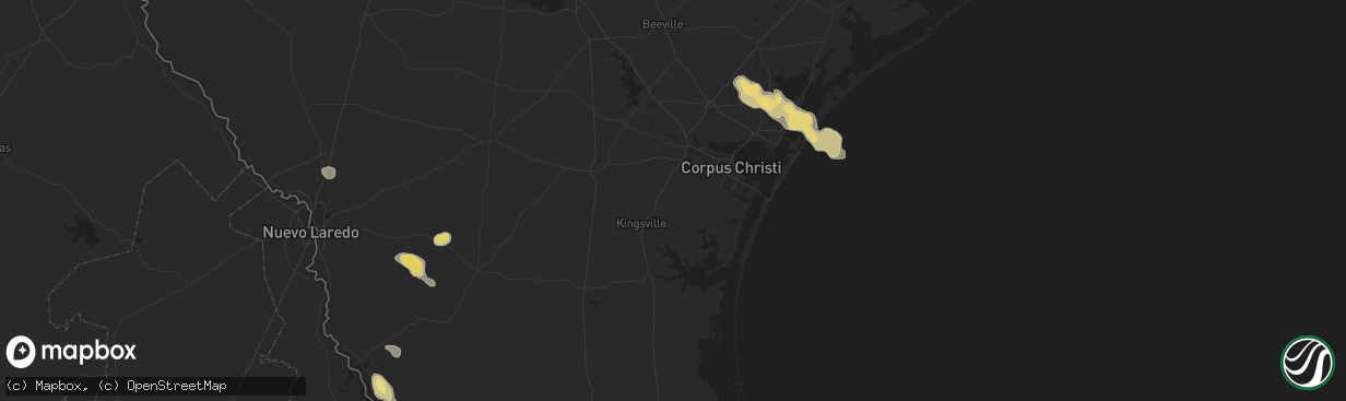 Hail map in Bruni, TX on November 3, 2021