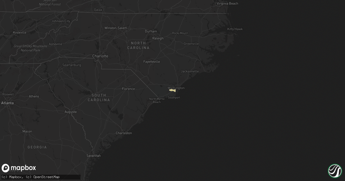 Hail map in North Carolina on November 4, 2011