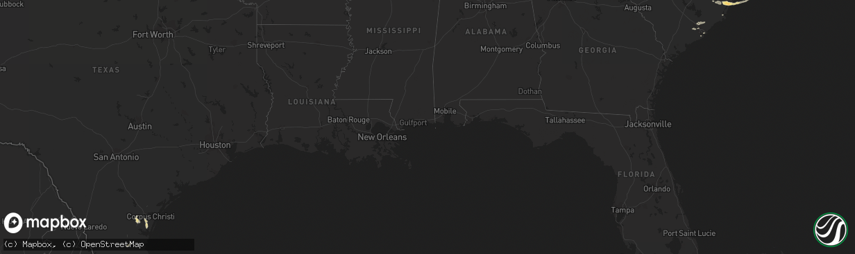 Hail map in Texas on November 4, 2012