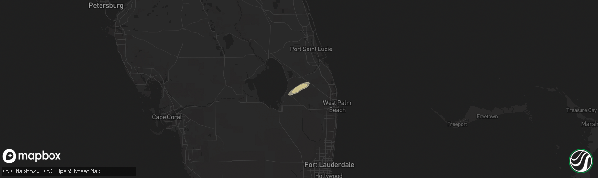 Hail map in Canal Point, FL on November 4, 2021